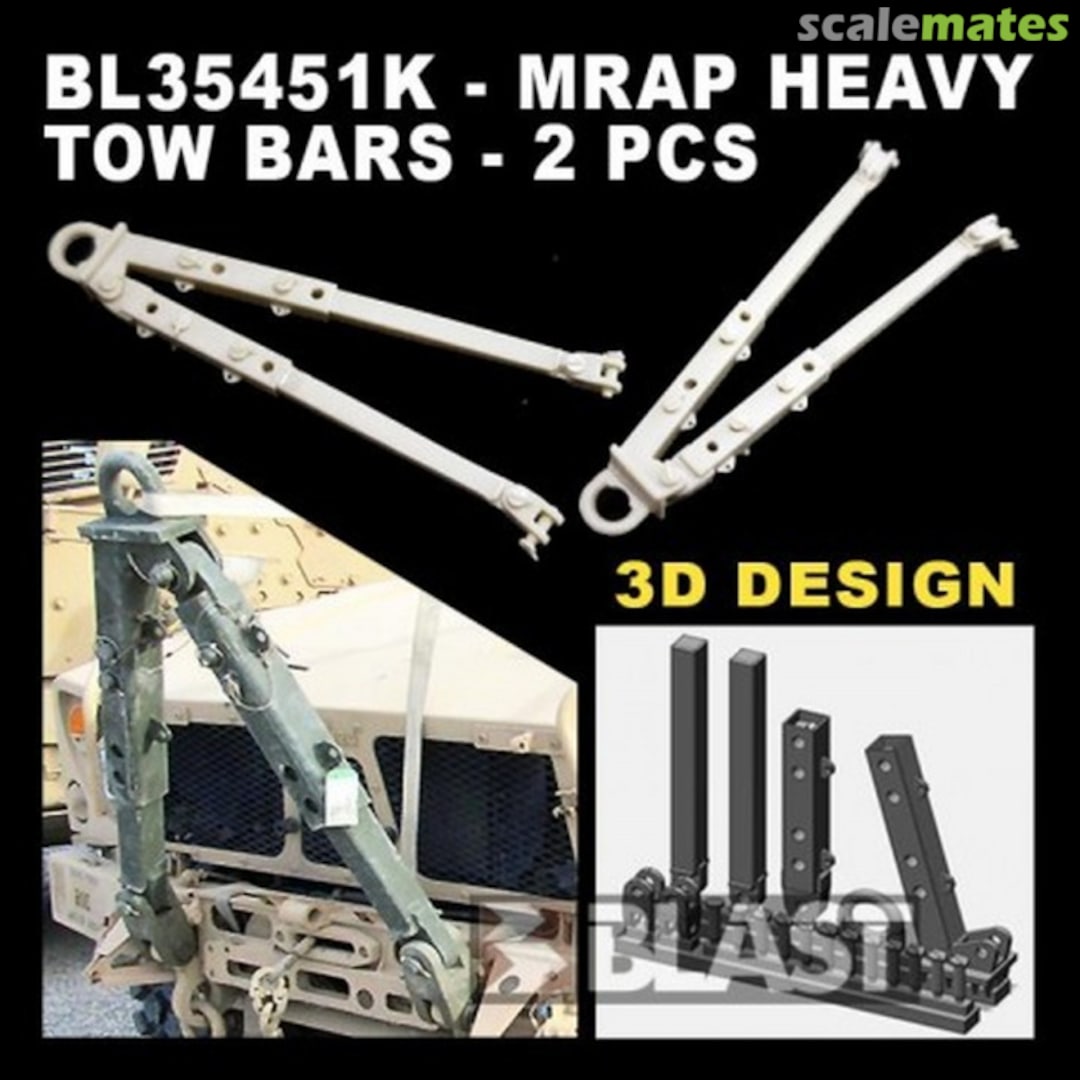 Boxart MRAP Heavy Tow Bars - 2 pcs BL35451K Blast Models Boxart MRAP Heavy Tow Bars - 2 pcs BL35451K Blast Models