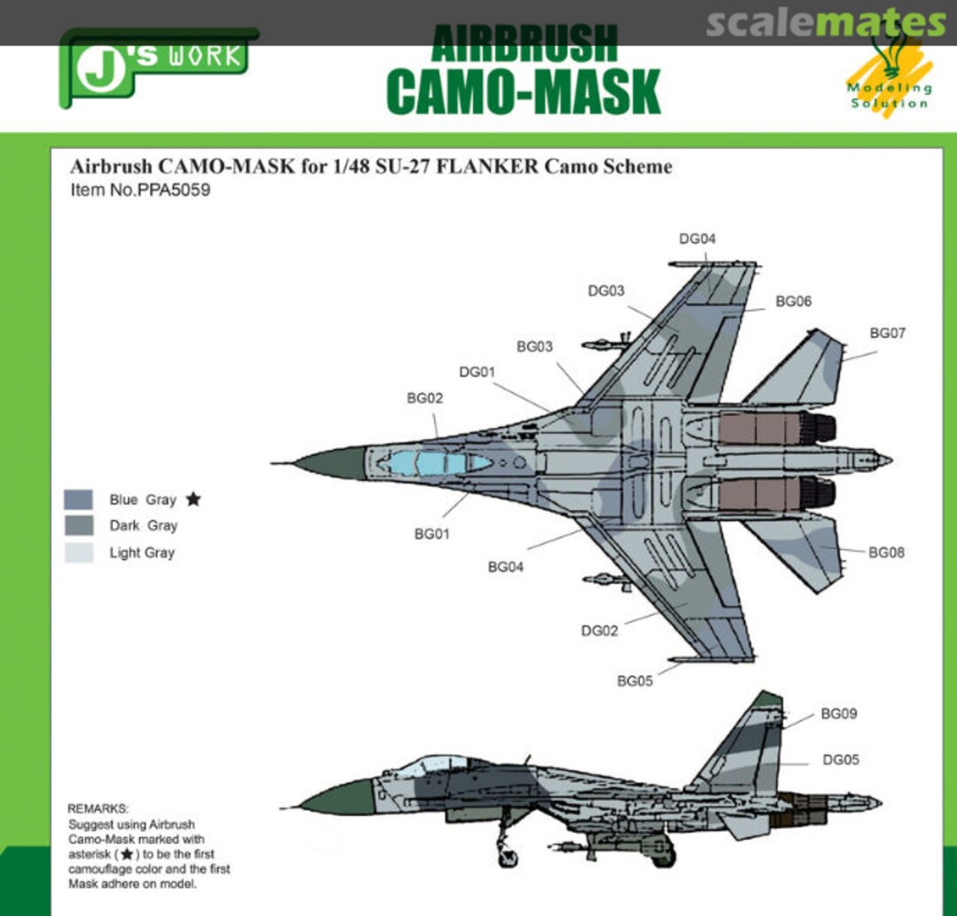 Boxart CAMO-MASK SU-27 Flanker Camo #2 PPA5059 J's Work Boxart CAMO-MASK SU-27 Flanker Camo #2 PPA5059 J's Work
