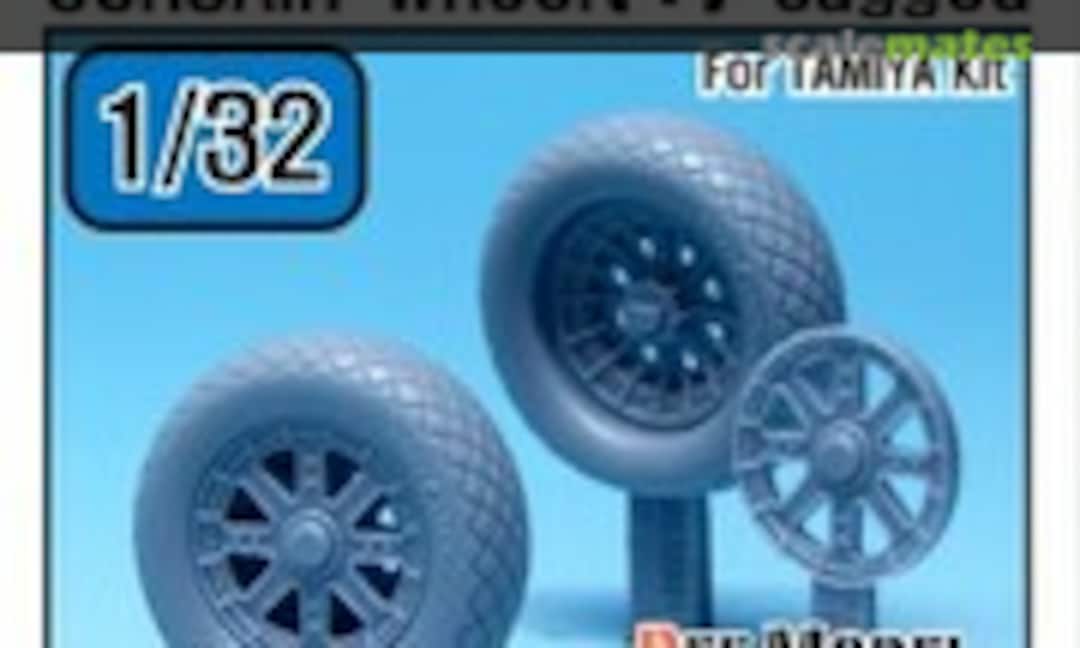 1:32 F4U Corsair Main Gear Sagged Wheel Set (Def.Model DS32001) DS32001