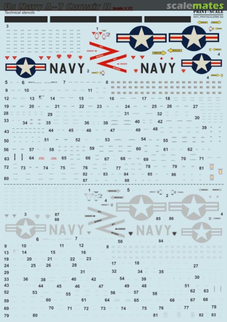 Boxart A-7 Corsair 72-170 Print Scale