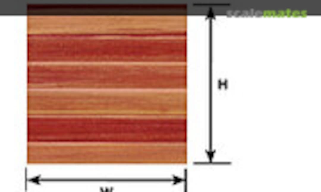 No 1/4 inch (6.35mm) Wood Planking Patterned Sheet (175x300x0.5mm) (Plastruct 91533) 91533