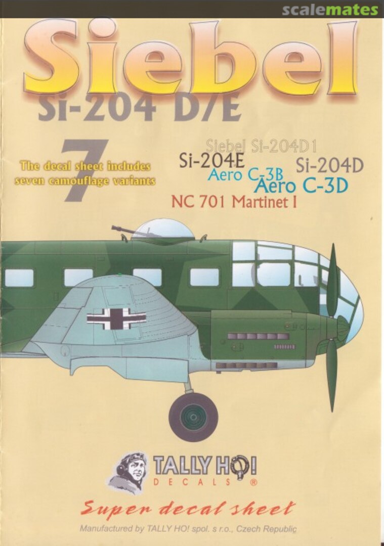 Boxart Siebel Si-204 D/E, Aero C-3B, NC-701 Martinet I 72 030 Tally Ho! (CZ) Boxart Siebel Si-204 D/E, Aero C-3B, NC-701 Martinet I 72 030 Tally Ho! (CZ)