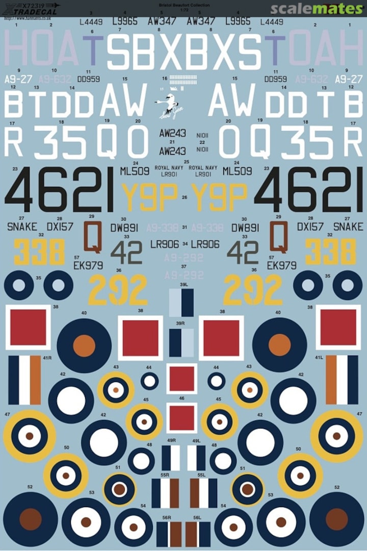 Boxart Bristol Beaufort Collection X72319 Xtradecal Boxart Bristol Beaufort Collection X72319 Xtradecal