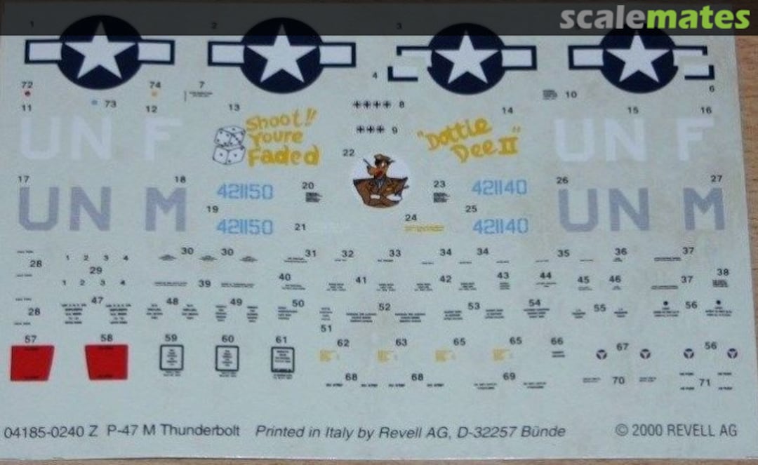 Contents P-47M Thunderbolt 04185 Revell Contents P-47M Thunderbolt 04185 Revell