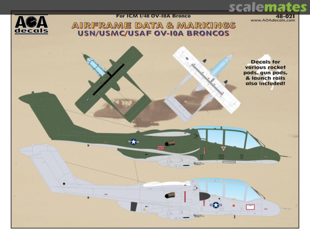Boxart Airframe Data & Markings 48-021 AOA decals