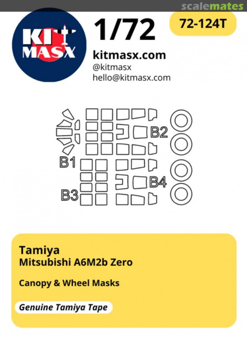 Boxart Mitsubishi A6M2b Zero 72-124T Kit Masx Boxart Mitsubishi A6M2b Zero 72-124T Kit Masx