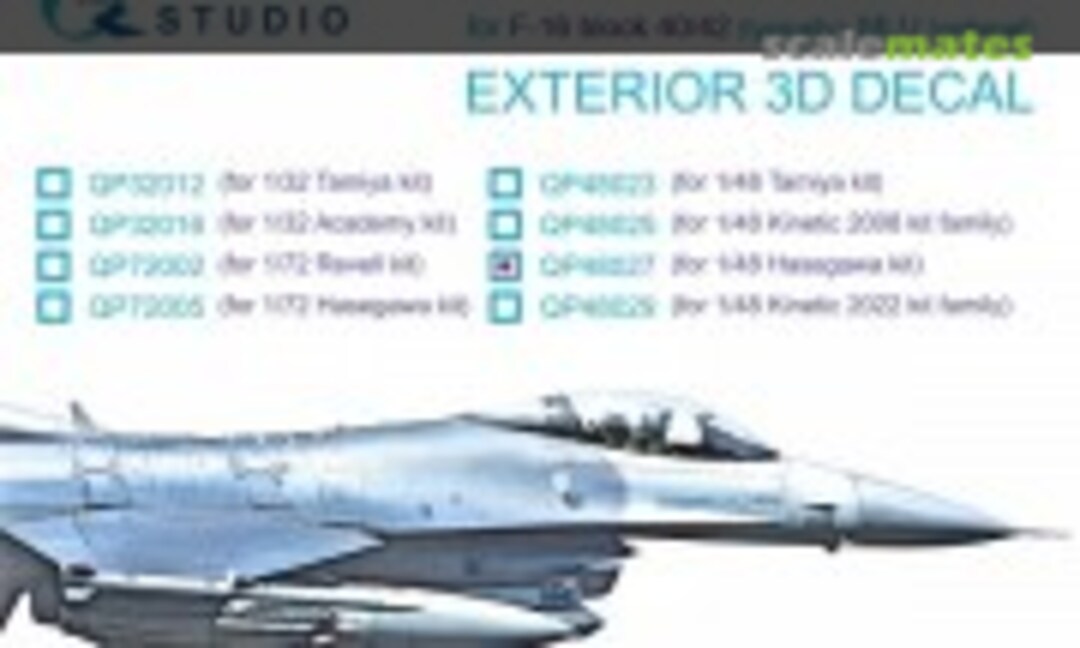 1:48 F-16 block 40/42 reinforcement plates (Quinta Studio QP48027) QP48027
