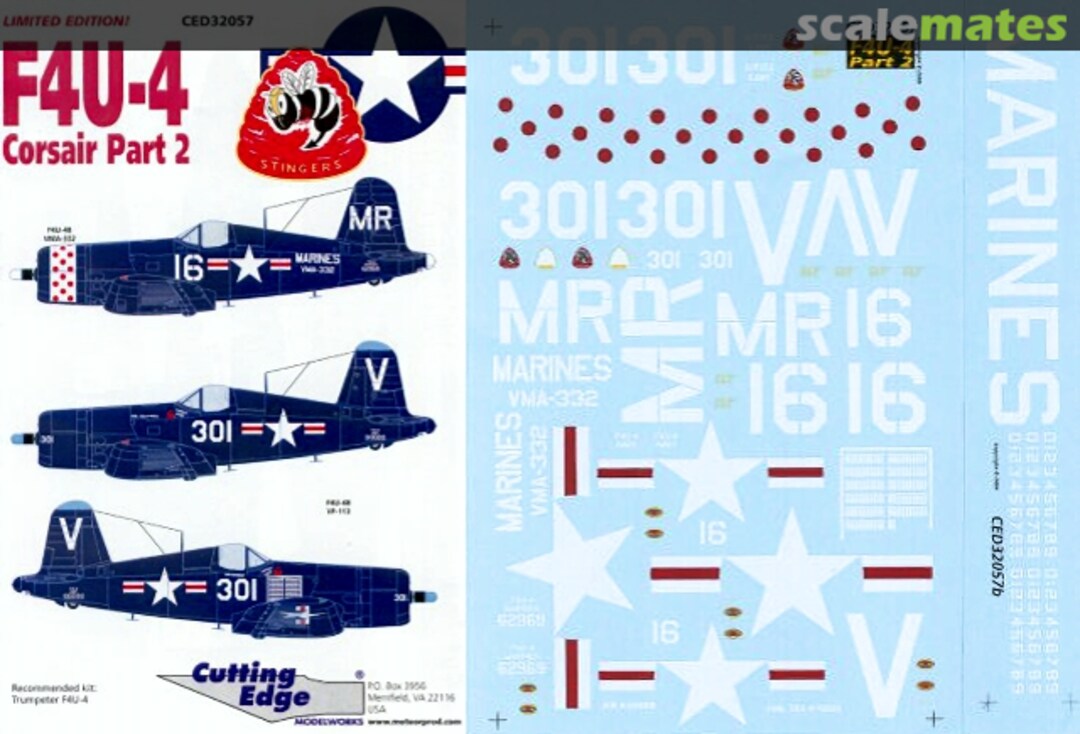 Boxart F4U-4 Corsair Part 2 CED32057 Cutting Edge Modelworks