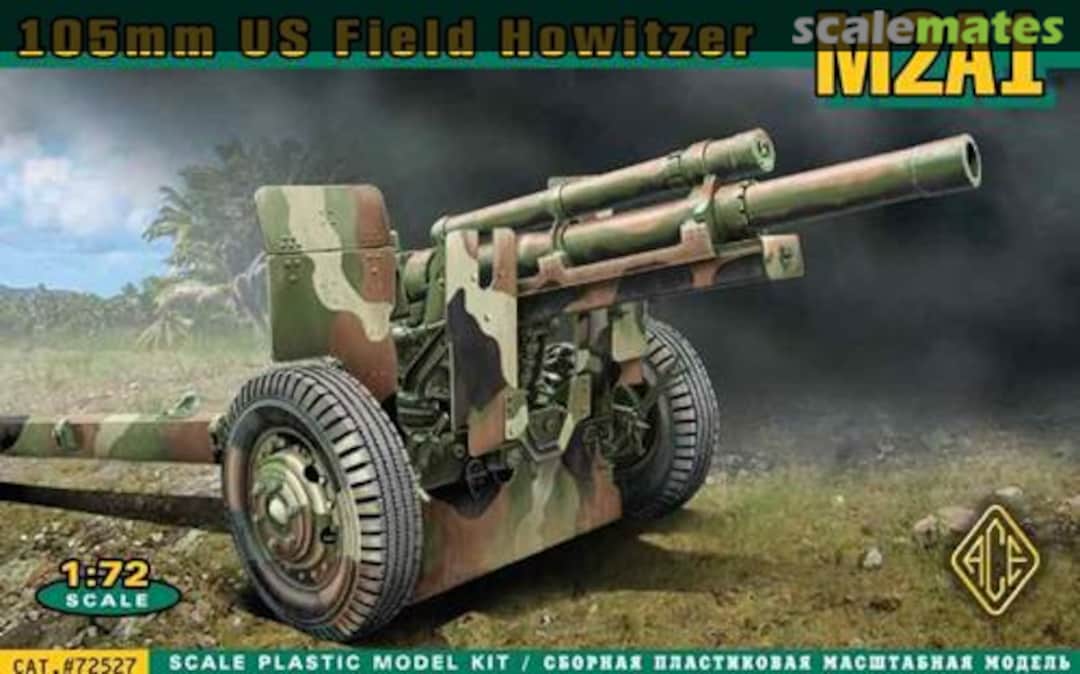 Boxart 105mm Howitzer M2A1 w/M2A2 Gun Carriage 72527 ACE Boxart 105mm Howitzer M2A1 w/M2A2 Gun Carriage 72527 ACE