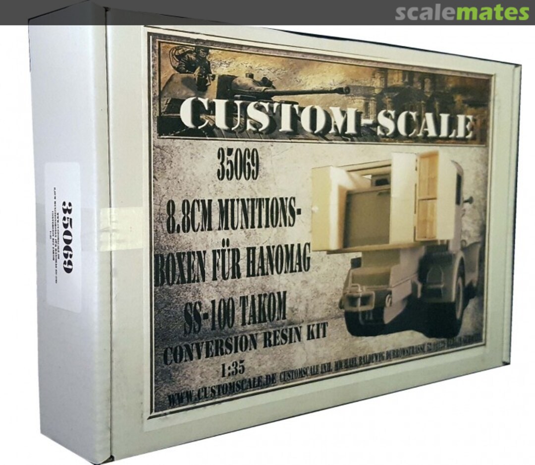 Boxart 8.8cm Ammunition boxes for Hanomag SS-100 35069 Custom-Scale Boxart 8.8cm Ammunition boxes for Hanomag SS-100 35069 Custom-Scale