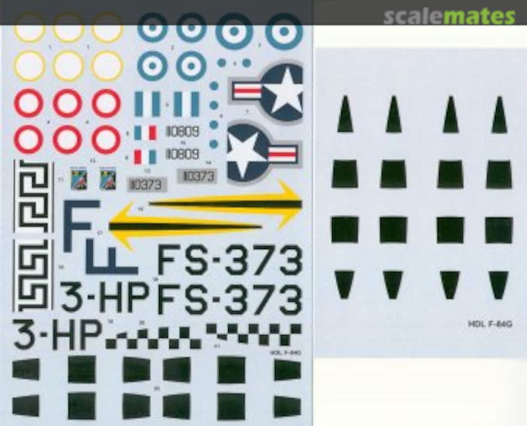 Boxart F-84G Thunderjets 72-049 Hi-Decal Line