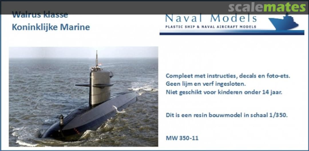 Boxart Walrus klasse MW 350-11 Naval Models Boxart Walrus klasse MW 350-11 Naval Models
