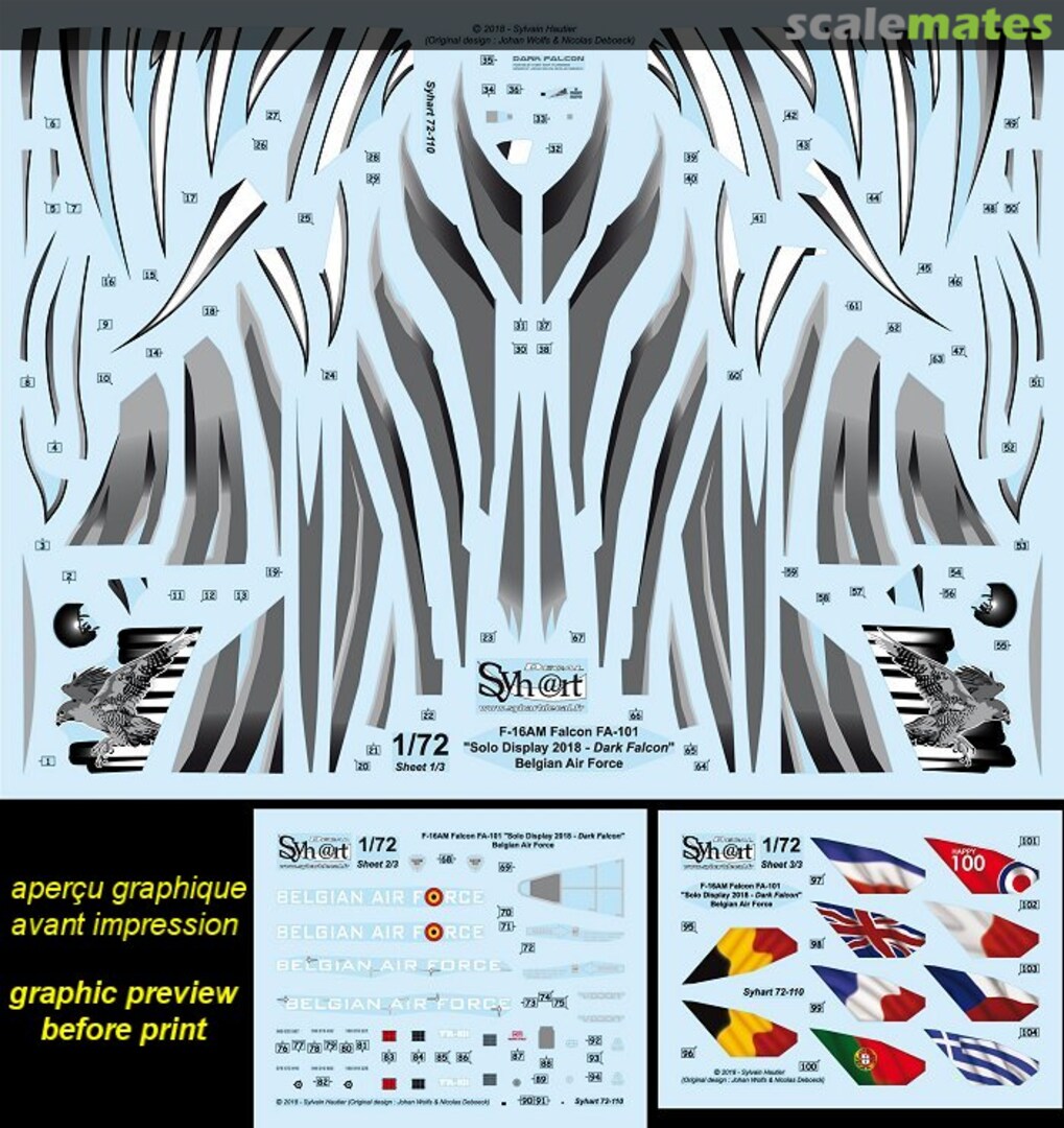 Boxart F-16AM Falcon - FA-101 Solo Display 2018 - "Dark Falcon " 48-110 Syhart Boxart F-16AM Falcon - FA-101 Solo Display 2018 - "Dark Falcon " 48-110 Syhart
