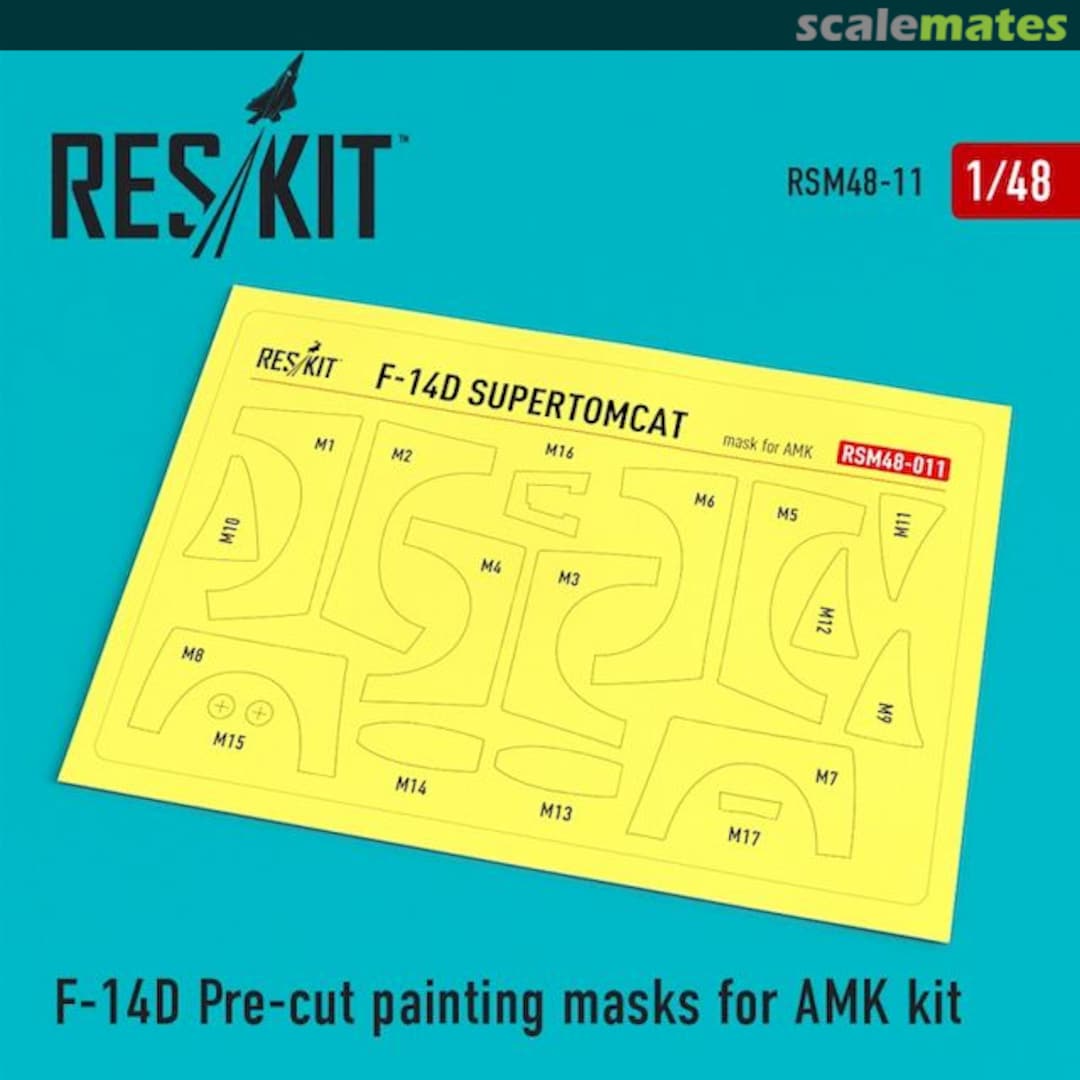 Boxart F-14D - pre-cut painting masks RSM48-0011 ResKit Boxart F-14D - pre-cut painting masks RSM48-0011 ResKit