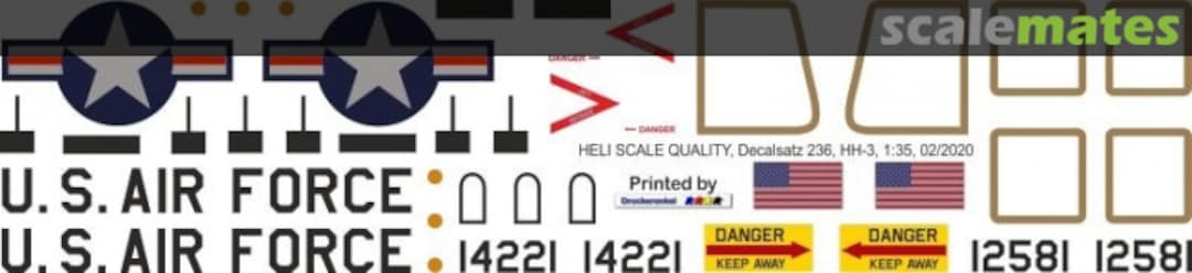 Boxart S-61 / HH-3 - US Air Force Decal 236 Heli Scale Quality Boxart S-61 / HH-3 - US Air Force Decal 236 Heli Scale Quality
