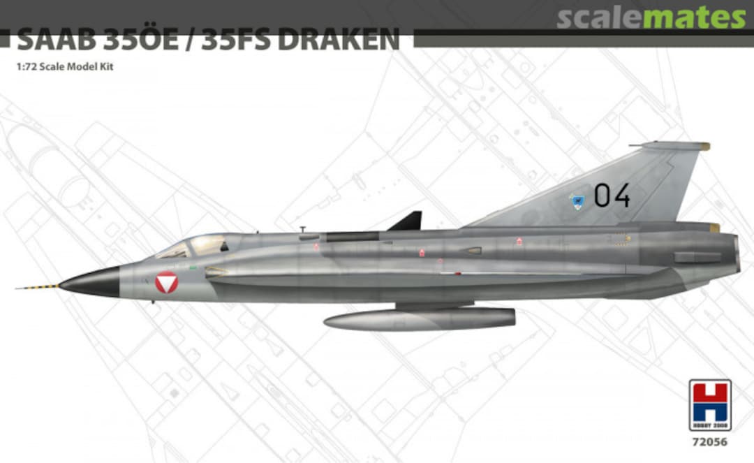 Boxart Saab 35ÖE/35FS Draken 72056 Hobby 2000 Boxart Saab 35ÖE/35FS Draken 72056 Hobby 2000
