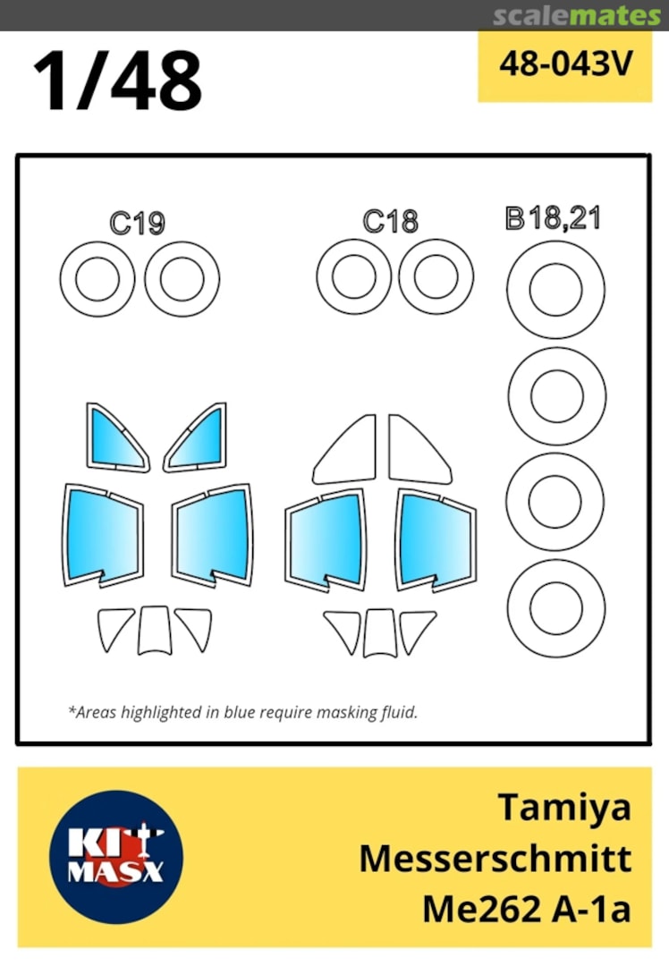 Boxart Messerschmitt Me 262 A-1a 48-043 Kit Masx Boxart Messerschmitt Me 262 A-1a 48-043 Kit Masx