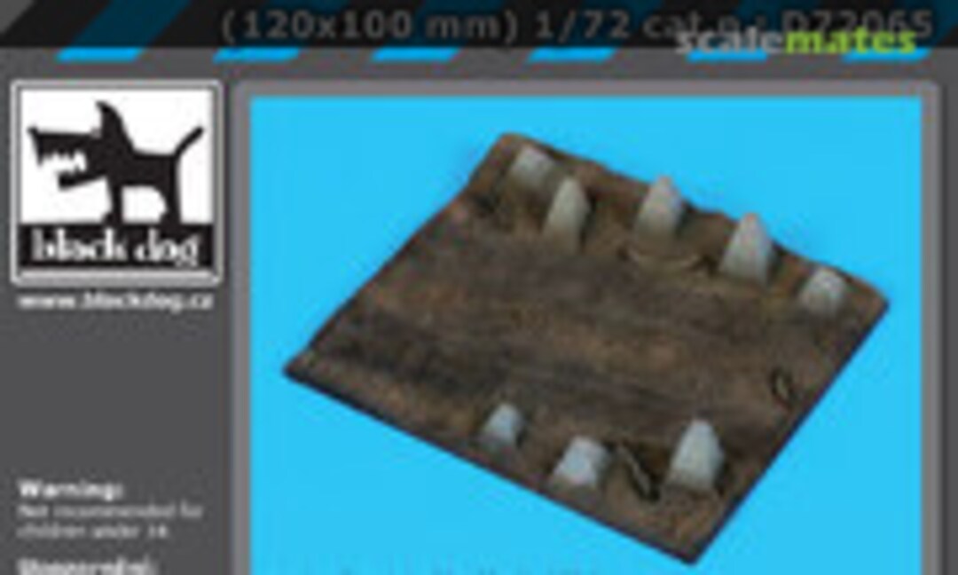 1:72 Anti Tank obstacle base 120x100 mm 1/72 (Black Dog D72065)