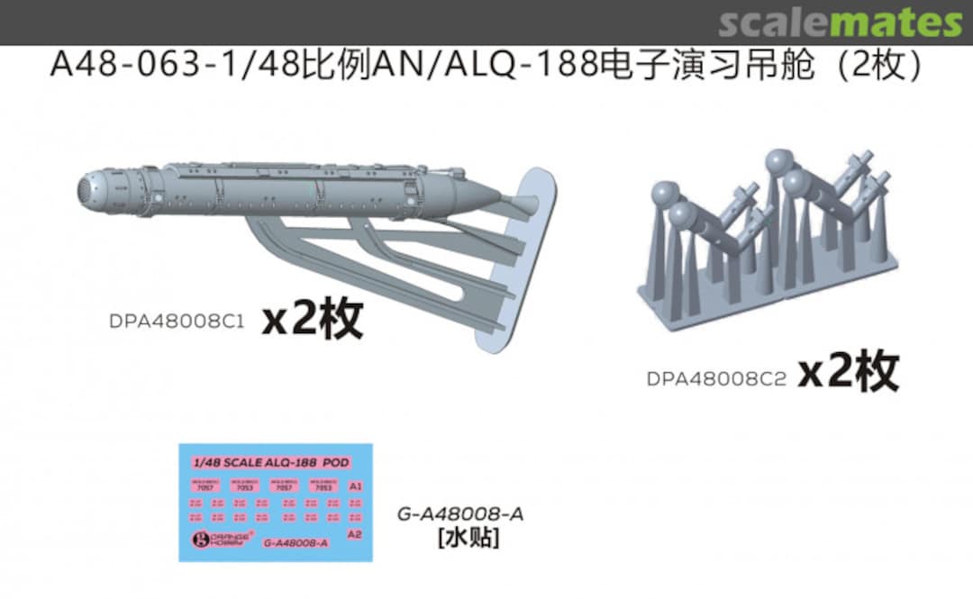 Boxart AN/ALQ-188 Pods A48-063 Orange Hobby Boxart AN/ALQ-188 Pods A48-063 Orange Hobby