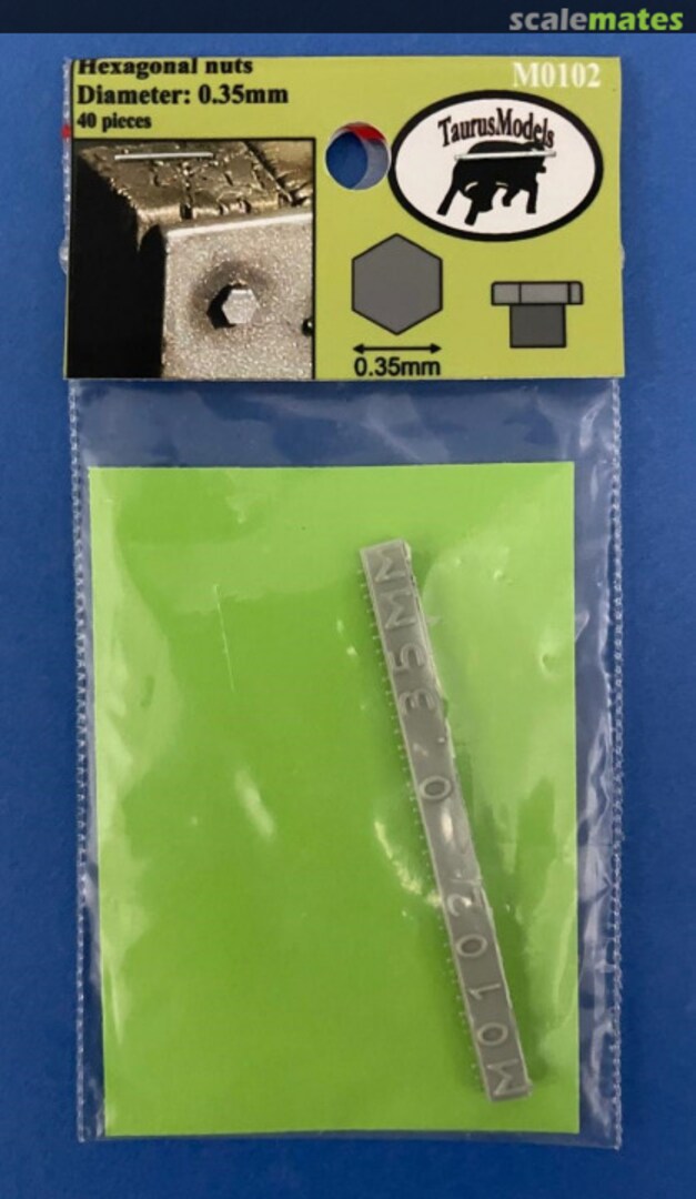 Boxart Hexagonal nuts Diameter: 0.35mm M0102 Taurus Models Boxart Hexagonal nuts Diameter: 0.35mm M0102 Taurus Models