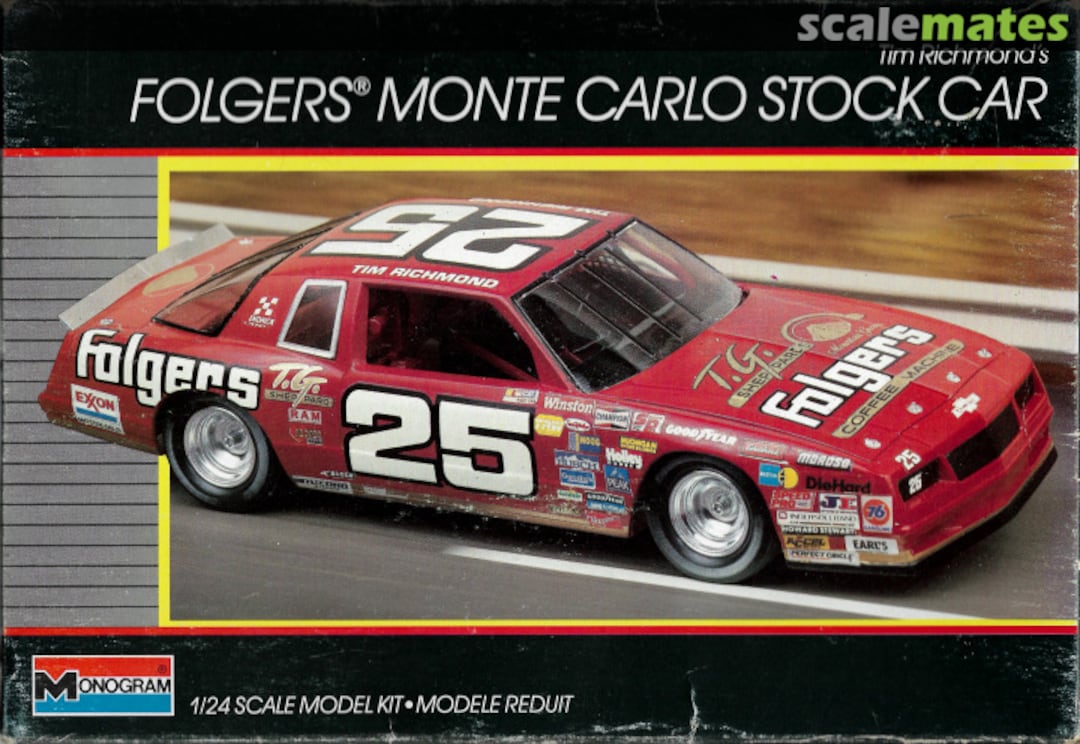 Boxart #25 FOLGERS MONTE CARLO STOCK CAR 2734 Monogram Boxart #25 FOLGERS MONTE CARLO STOCK CAR 2734 Monogram