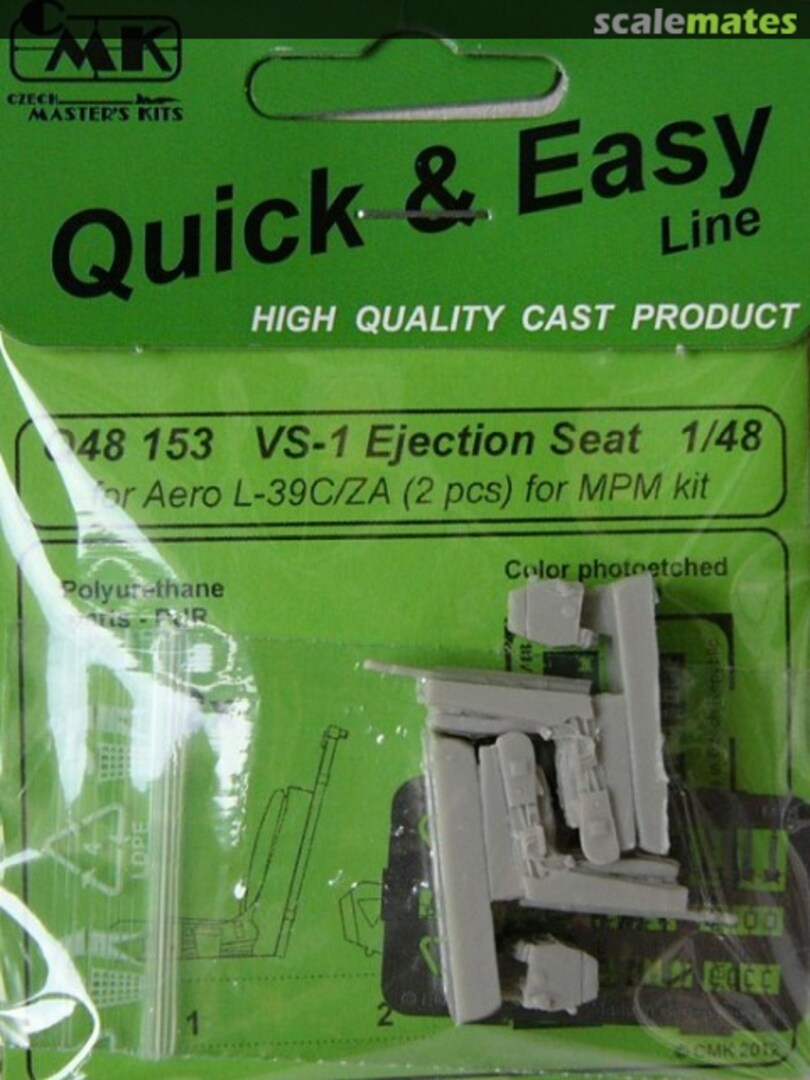 Boxart VS-1 Ejection seats for Aero L-39C/ZA (2pcs) Q48 153 CMK Boxart VS-1 Ejection seats for Aero L-39C/ZA (2pcs) Q48 153 CMK