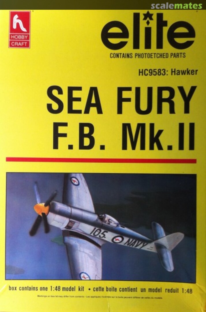 Boxart Hawker Sea Fury F.B. Mk.II HC9583 Hobbycraft Boxart Hawker Sea Fury F.B. Mk.II HC9583 Hobbycraft