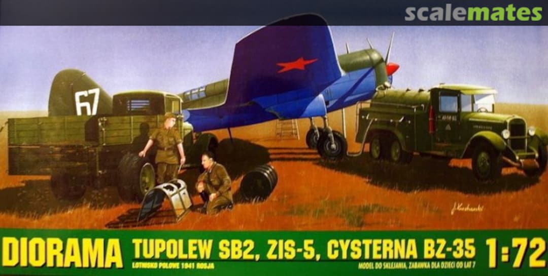 Boxart Diorama Tupolew SB2, ZIS 5, Cysterna BZ-35 72049 Chematic/Gomix Boxart Diorama Tupolew SB2, ZIS 5, Cysterna BZ-35 72049 Chematic/Gomix