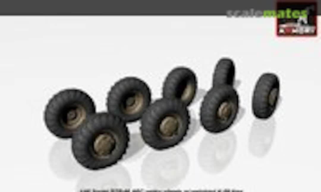 1:48 BTR-60 APC Soviet armored carrier wheels set (Armory AC4801) AC4801