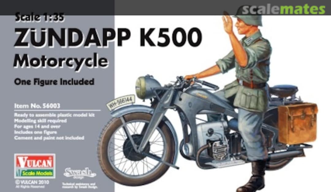 Boxart Zündapp K500 Motorcycle 56003 Vulcan Scale Models Boxart Zündapp K500 Motorcycle 56003 Vulcan Scale Models
