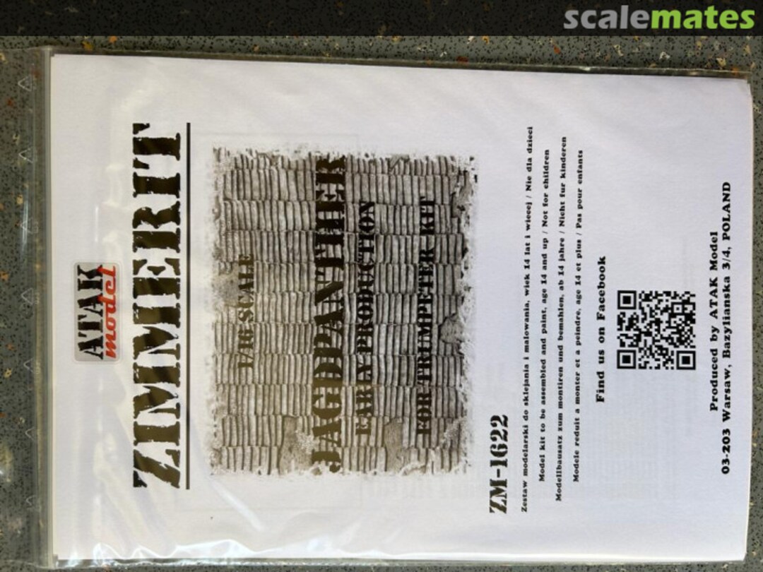 Boxart Zimmerit JAGDPANTHER Early Production (1/16 TRUMPETER) ZM1622 Atak Model