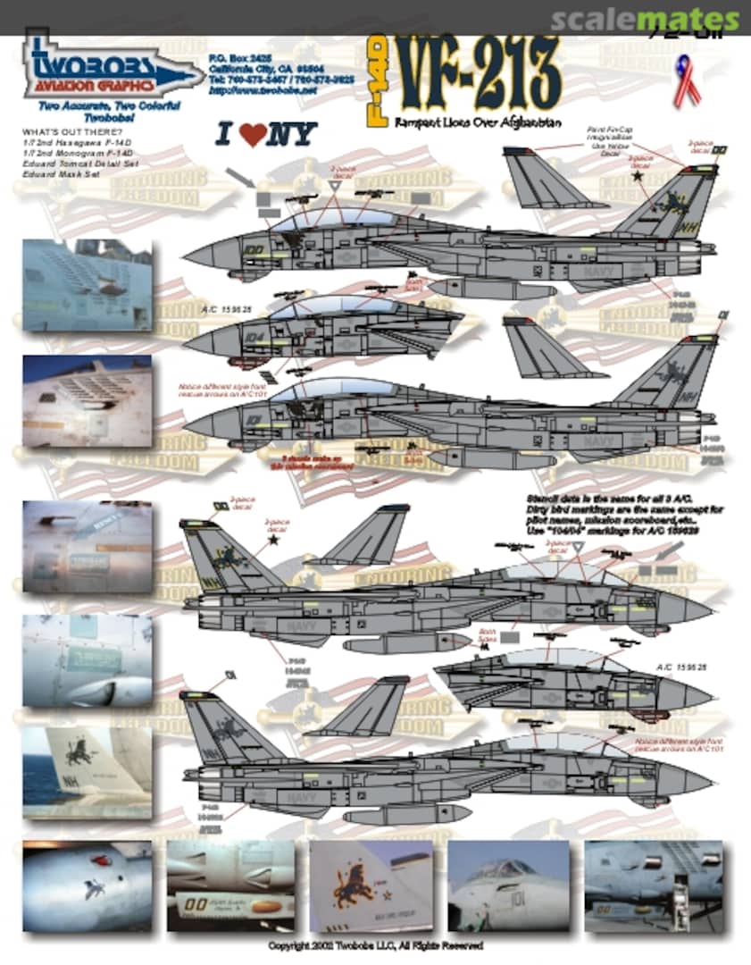Boxart F-14D VF-213 72-011 TwoBobs Aviation Graphics Boxart F-14D VF-213 72-011 TwoBobs Aviation Graphics