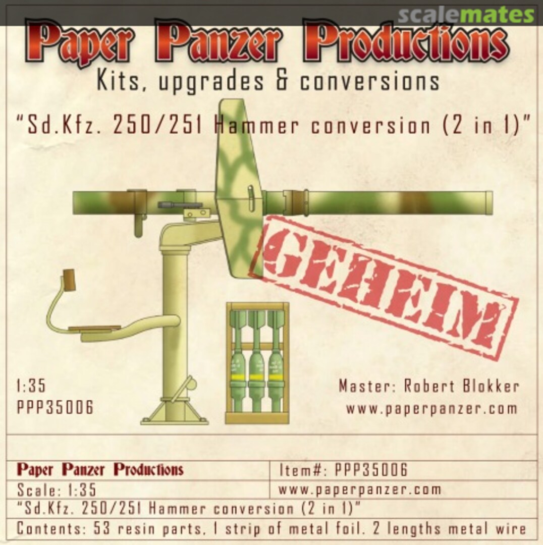 Boxart Sd.Kfz. 250Neu/Sd.Kfz. 251D Hammer conversion 35006 Paper Panzer Productions Boxart Sd.Kfz. 250Neu/Sd.Kfz. 251D Hammer conversion 35006 Paper Panzer Productions