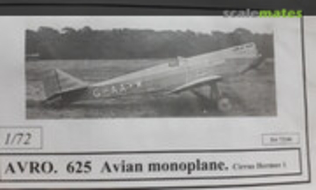 1:72 Avro 625 Avian monoplane (Dujin DA72240) DA72240