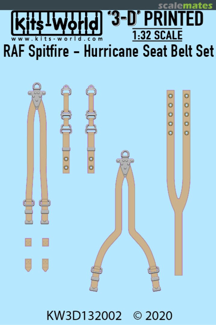 Boxart RAF Sutton Harness Seat Belt Set. Supermarine Spitfire and Hawker Hurricane KW3D132002 Kits-World Boxart RAF Sutton Harness Seat Belt Set. Supermarine Spitfire and Hawker Hurricane KW3D132002 Kits-World