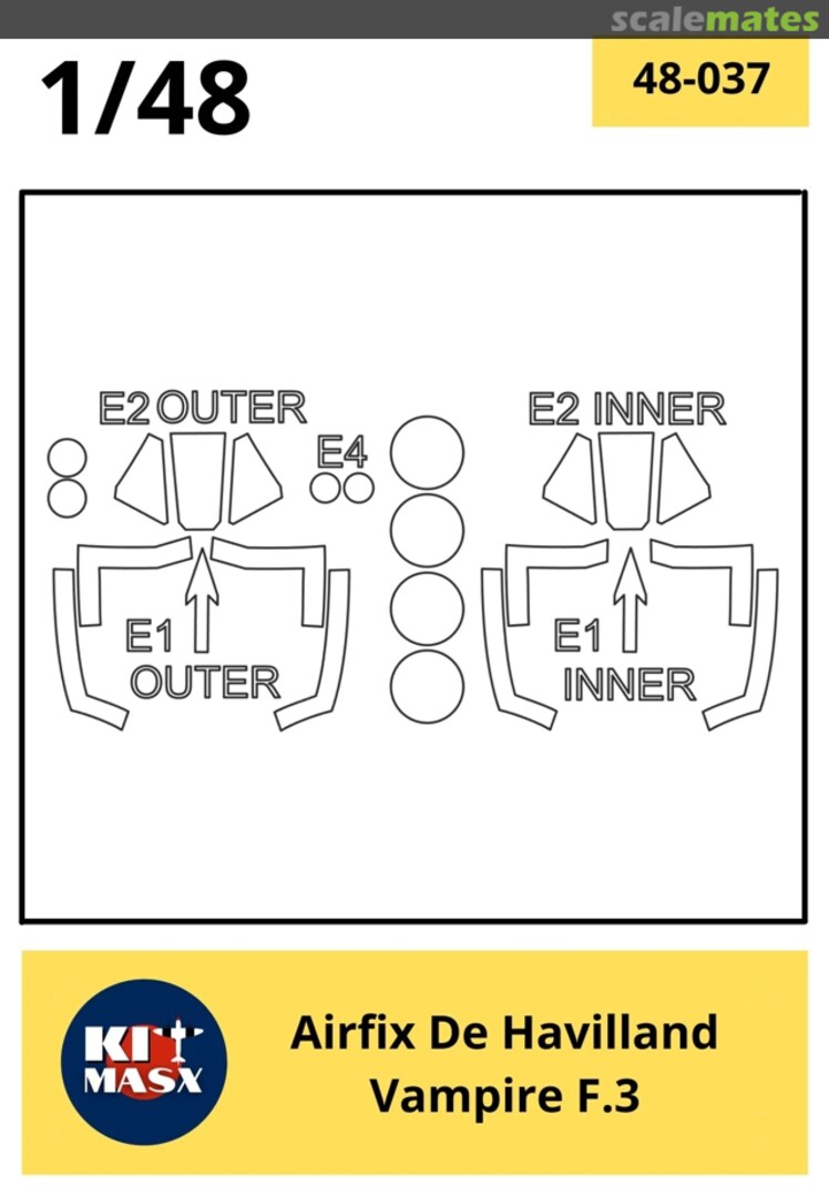 Boxart de Havilland Vampire F.3 48-037 Kit Masx Boxart de Havilland Vampire F.3 48-037 Kit Masx