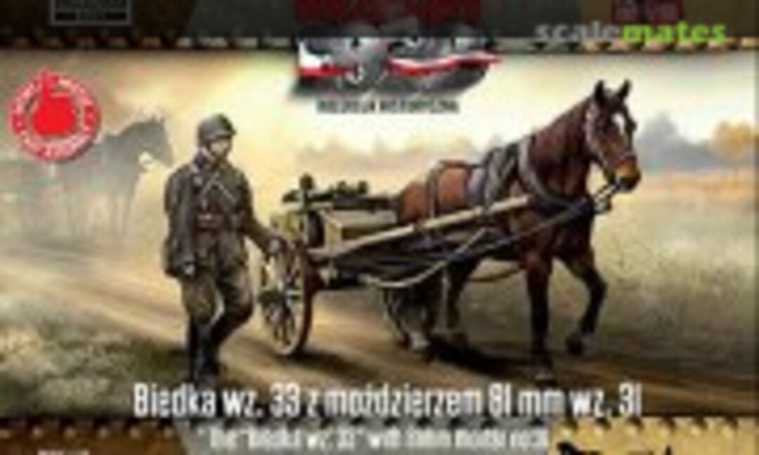 1:72 Horse Carriage wz.33 for 81mm mortar wz.31 (First to Fight PL1939-112)