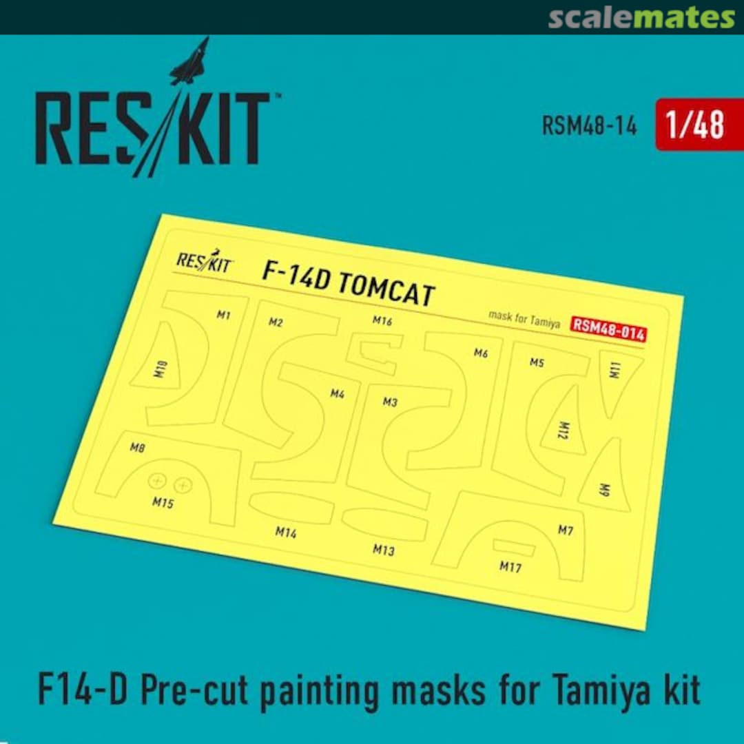 Boxart F-14D - pre-cut painting masks RSM48-0014 ResKit Boxart F-14D - pre-cut painting masks RSM48-0014 ResKit