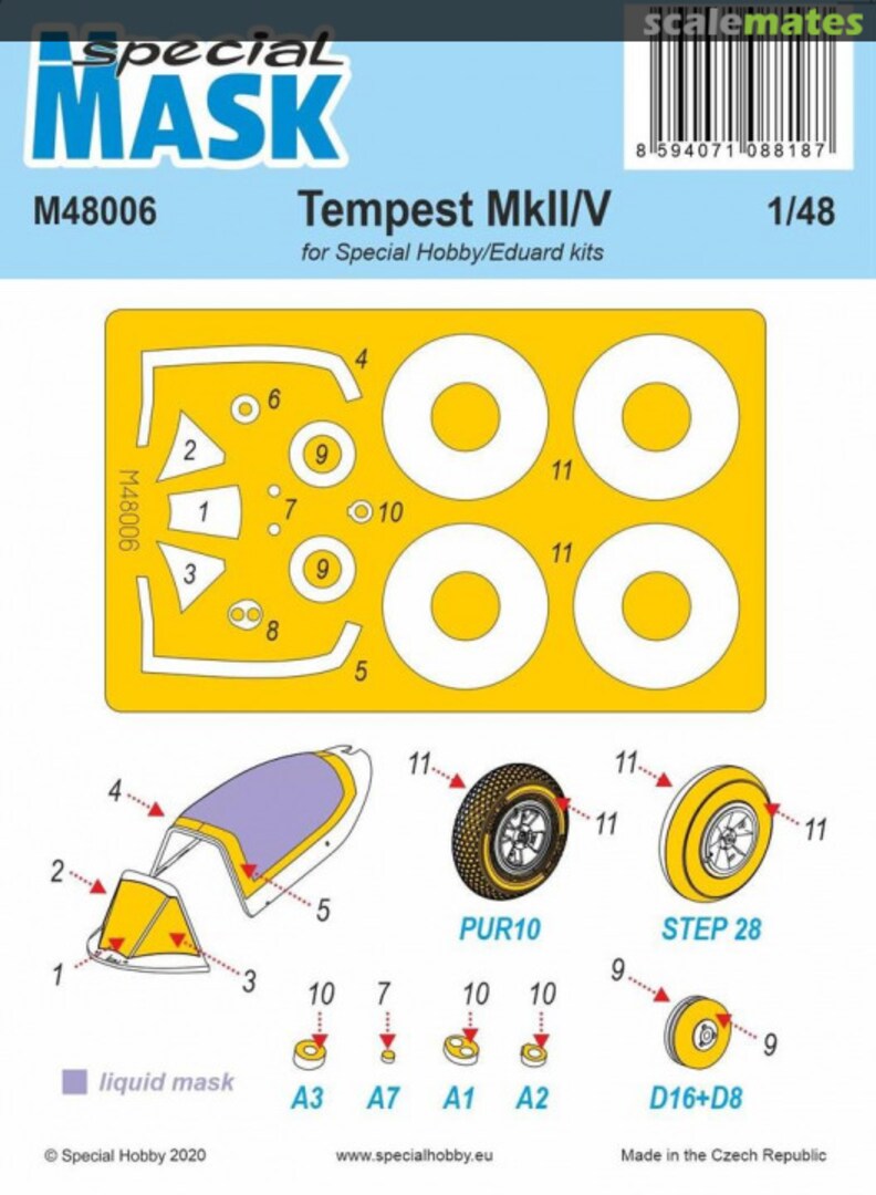 Boxart Tempest Mk.II/V Mask M48006 Special Mask Boxart Tempest Mk.II/V Mask M48006 Special Mask