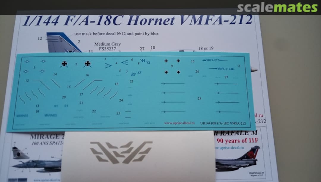 Contents F/A-18C Hornet VMFA-212 UR144100 UpRise Decal