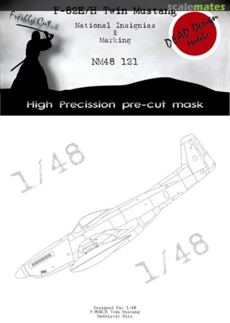 Boxart F-82E/H Twin Mustang - National Insignias & Markings NM48121 DEAD Design Models