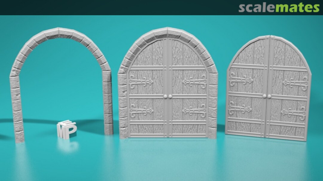 Boxart Drzwi kościelne - typ 2 - szerokie - pełne - tylko skrzydło 72150614-01 EMP3d