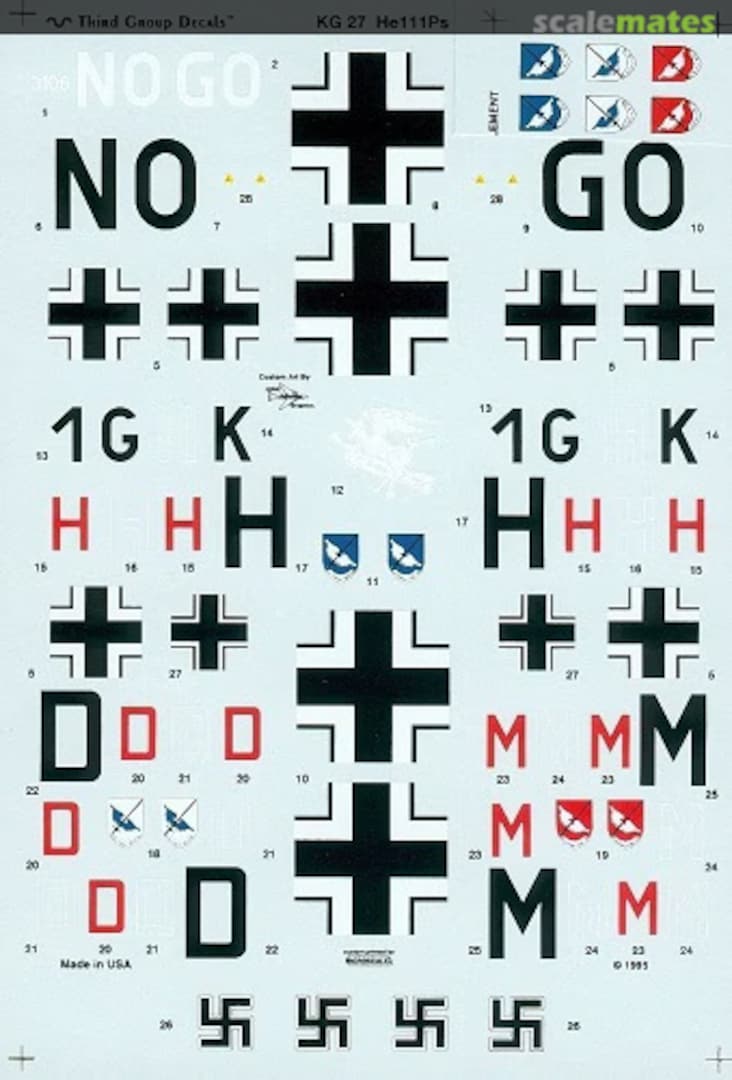 Boxart Heinkel He-111P 72-001 Third Group Decals