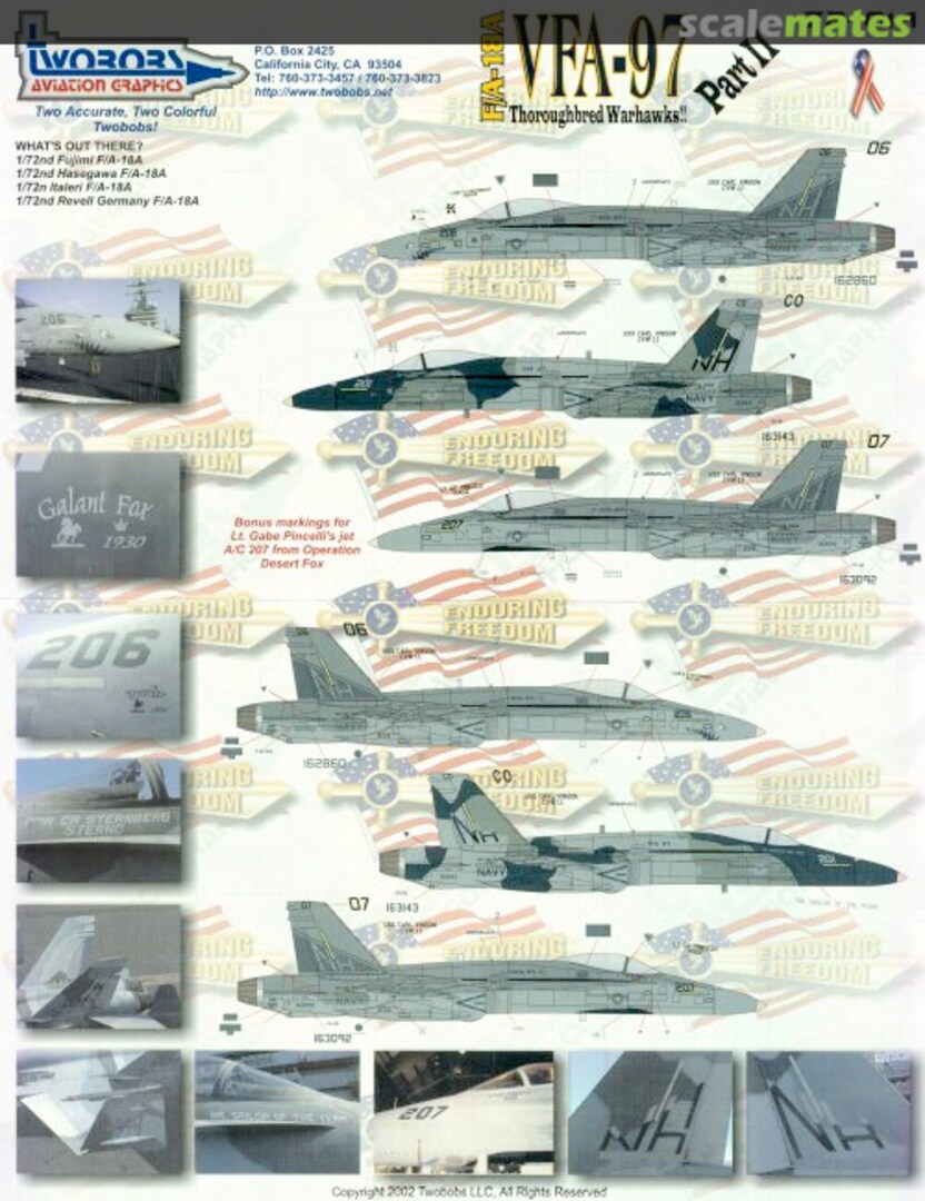 Boxart F/A-18A VFA-97 72-014 TwoBobs Aviation Graphics Boxart F/A-18A VFA-97 72-014 TwoBobs Aviation Graphics