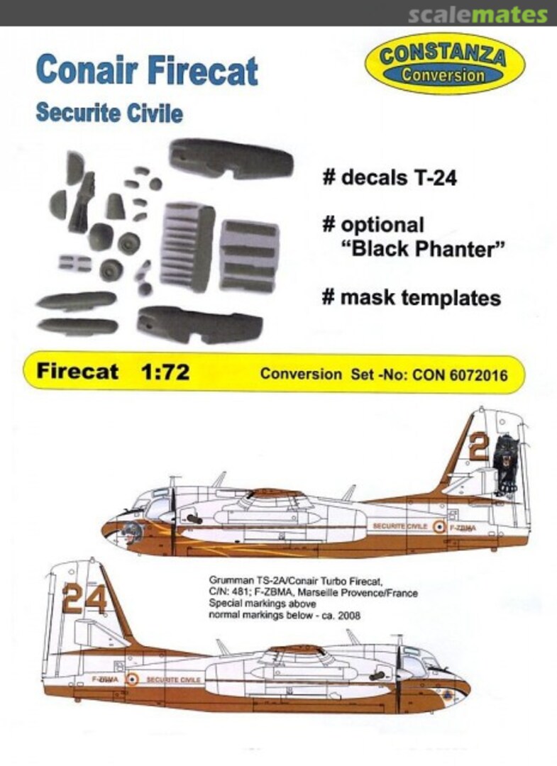 Boxart Grumman TS-2A Conair Firecat CON 6072016 Constanza Kit Boxart Grumman TS-2A Conair Firecat CON 6072016 Constanza Kit