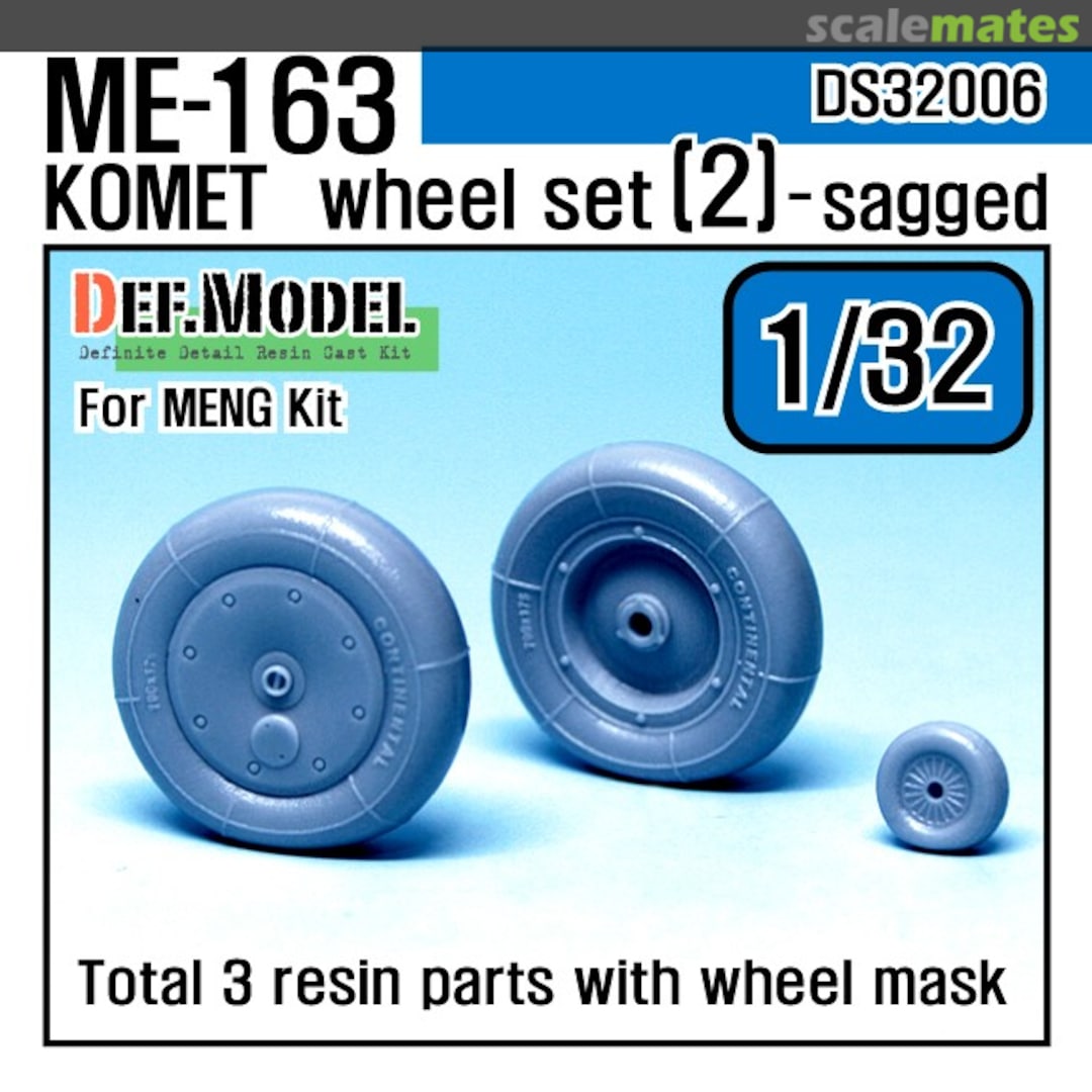 Boxart Me 163 Komet Sagged Wheel Set DS32006 Def.Model Boxart Me 163 Komet Sagged Wheel Set DS32006 Def.Model