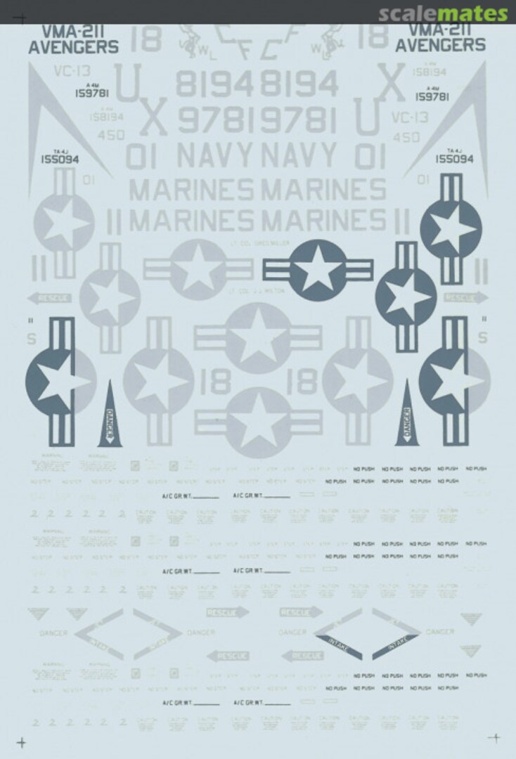 Boxart A-4M/TA-4J Skyhawks USN/USMC 48-192 SuperScale International Boxart A-4M/TA-4J Skyhawks USN/USMC 48-192 SuperScale International