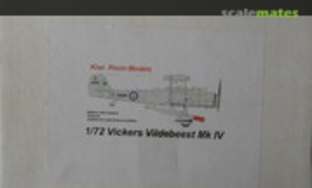 1:72 Vickers Vildebeest Mk.IV (Kiwi Resin Models )