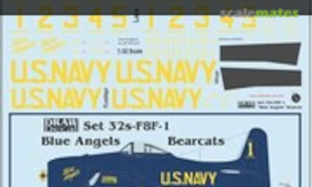 1:32 Blue Angels Bearcats (Draw Decal 32-F8F-1) 32-F8F-1