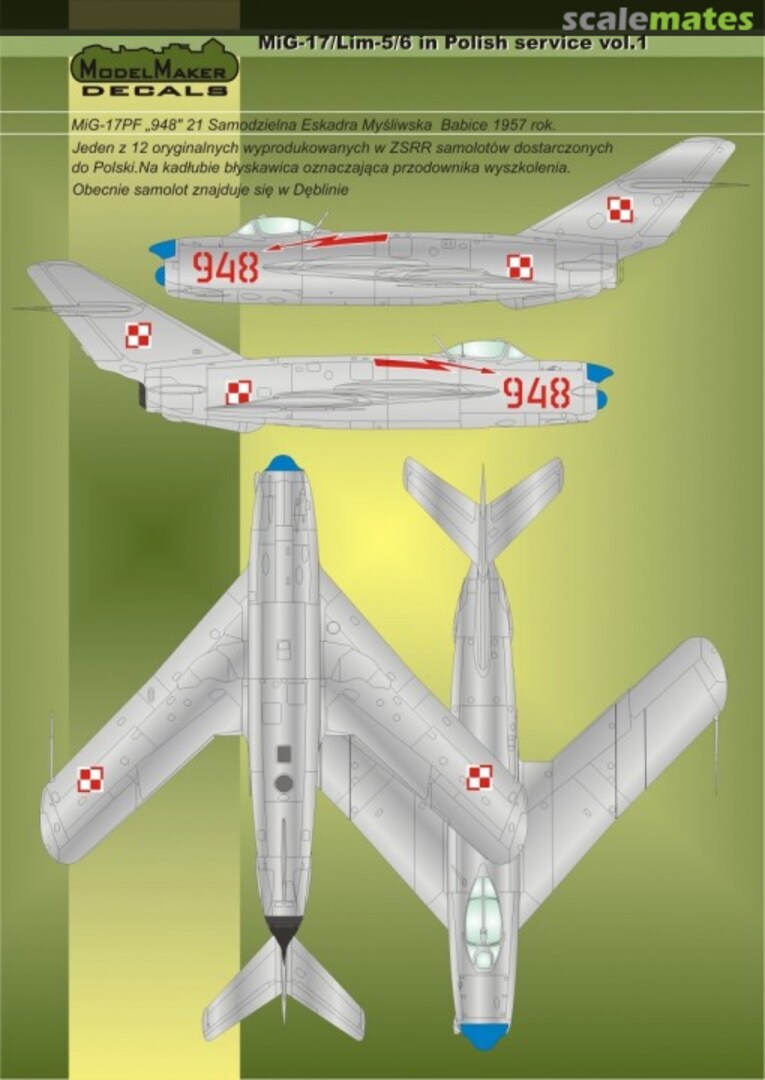 Boxart MiG-17/Lim-5/6 in Polish service vol.1 MD32025 ModelMaker Boxart MiG-17/Lim-5/6 in Polish service vol.1 MD32025 ModelMaker